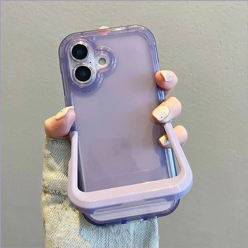 Simple Candy Color Foldable Holder Stand Case For iPhone 16 Pro Max 15 14 13 12 11 Clear Shockproof TPU Back Cover
Simple Candy Color Foldable Holder Stand Case For iPhone 16 Pro Max 15 14 13 12 11 Clear Shockproof TPU Back Cover