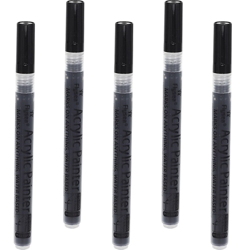 5pcs Multi-function Paint Markers Black Acrylic Paint Pens Practical Paint Markers for Students 07mm
5pcs Multi-function Paint Markers Black Acrylic Paint Pens Practical Paint Markers for Students 07mm
