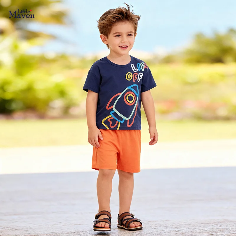 2-7Y Summer Short-sleeved Boys Set Cotton Cartoon Rocket Kids Little Boys T-shirt Shorts Set Dropshipping
2-7Y Summer Short-sleeved Boys Set Cotton Cartoon Rocket Kids Little Boys T-shirt Shorts Set Dropshipping