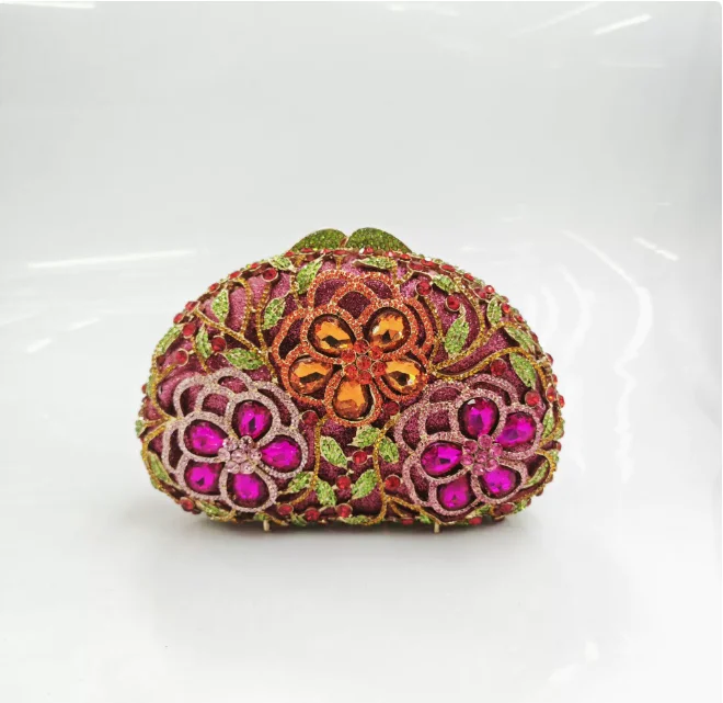 XIYUAN Flower Stones Metal Evening Clutch Bag Crystal Women Minaudiere Handbag Wedding Floral Banquet Clutch Bridal Gems Purse
XIYUAN Flower Stones Metal Evening Clutch Bag Crystal Women Minaudiere Handbag Wedding Floral Banquet Clutch Bridal Gems Purse