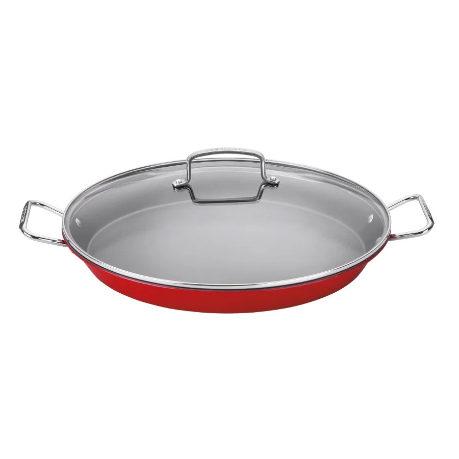 Non-Stick 15" Paella Pan with Glass Lid
Non-Stick 15" Paella Pan with Glass Lid