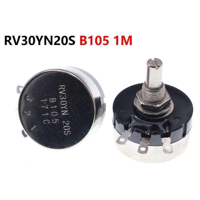RV30YN20S B105 1M 3W однооборотный потенциометр из углеродной пленки, регулируемый резистор
RV30YN20S B105 1M 3W однооборотный потенциометр из углеродной пленки, регулируемый резистор