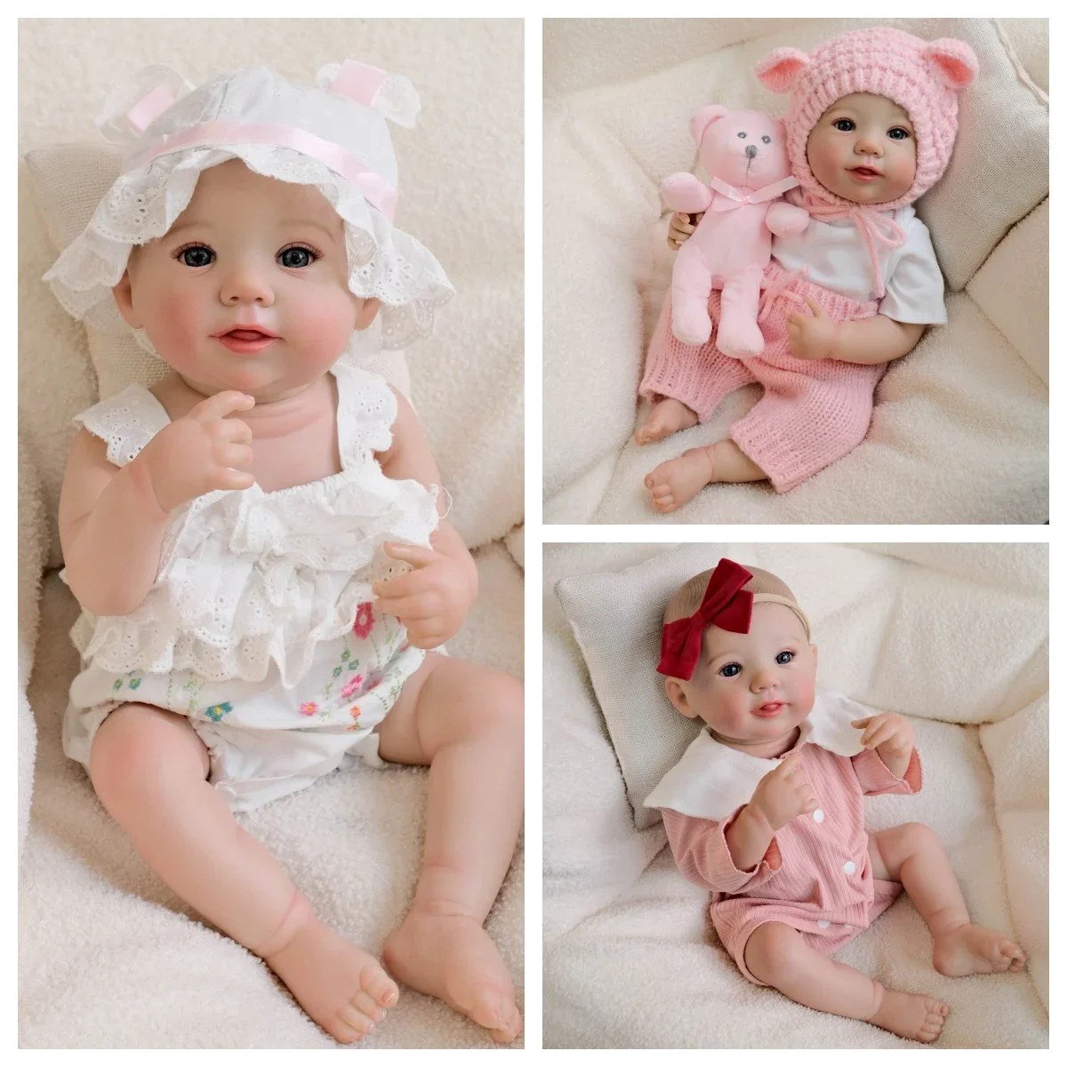 Виниловая кукла Эбигейл Реборн всего тела для новорожденных Bebe, размер 3D кожа с видимыми венами, коллекционная художественная кукла, Рождественский подарок
Виниловая кукла Эбигейл Реборн всего тела для новорожденных Bebe, размер 3D кожа с видимыми венами, коллекционная художественная кукла, Рождественский подарок