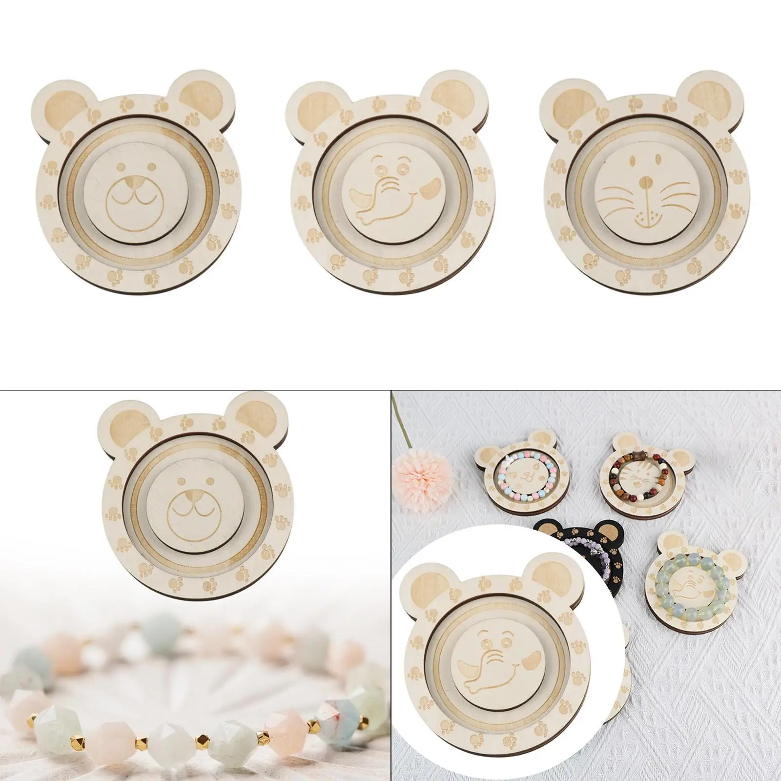 Bear Bracelet Holder Trinket Tray Multifunctional Practical Portable Bead Tray Jewelry Storage Tray for Desks Shop Store
Bear Bracelet Holder Trinket Tray Multifunctional Practical Portable Bead Tray Jewelry Storage Tray for Desks Shop Store