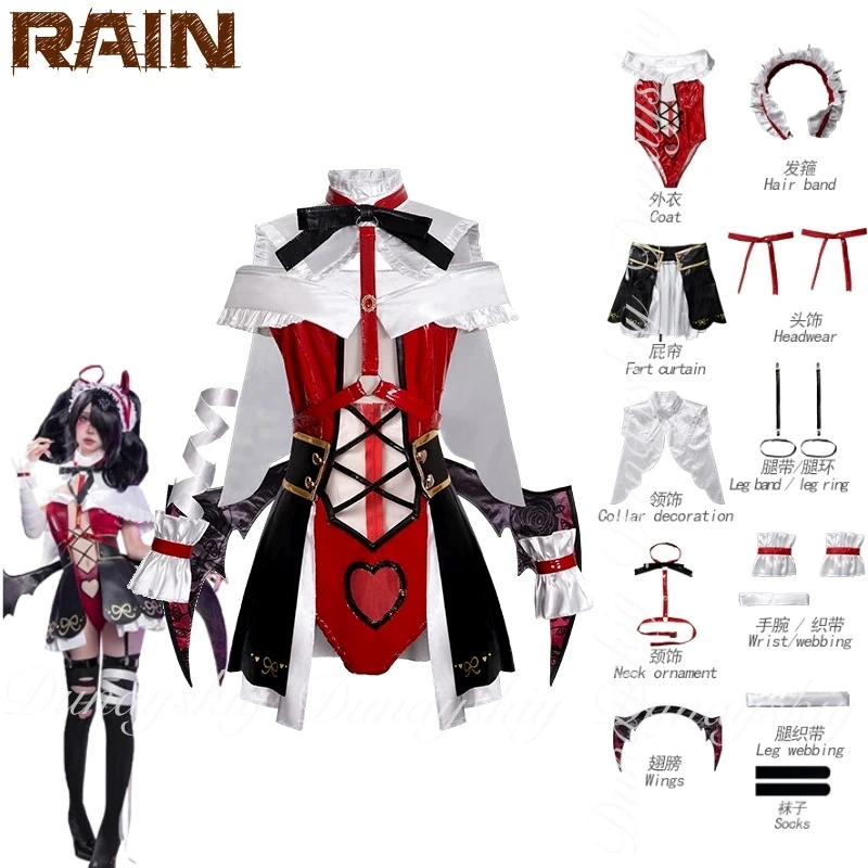 NEEDY GIRL OVERDOSE Game Rain Ame Superchat Demon Angel Chan Косплей с красно-черным платьем Волшебная девушка Косплей Костюм Полный костюм 
NEEDY GIRL OVERDOSE Game Rain Ame Superchat Demon Angel Chan Косплей с красно-черным платьем Волшебная девушка Косплей Костюм Полный костюм