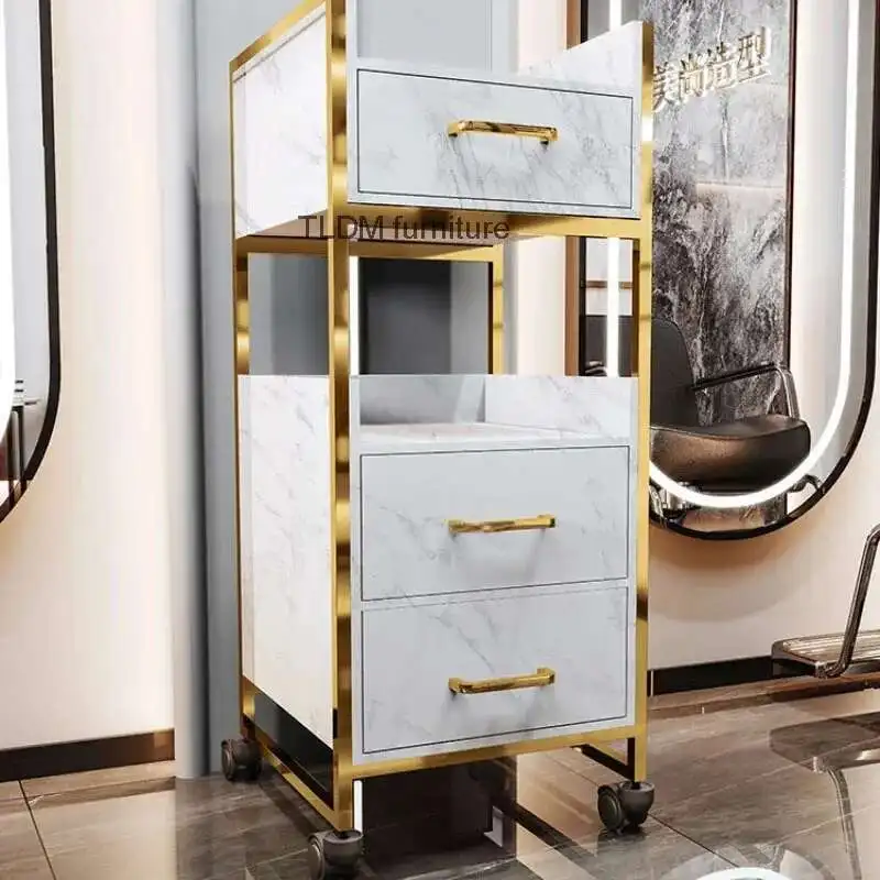 Barber Shop Special Salon Trolleys Tool Cabinet Hair Salon Multi-functional Storage Rack with Drawer Barber Shop Auxiliary Cart
Barber Shop Special Salon Trolleys Tool Cabinet Hair Salon Multi-functional Storage Rack with Drawer Barber Shop Auxiliary Cart