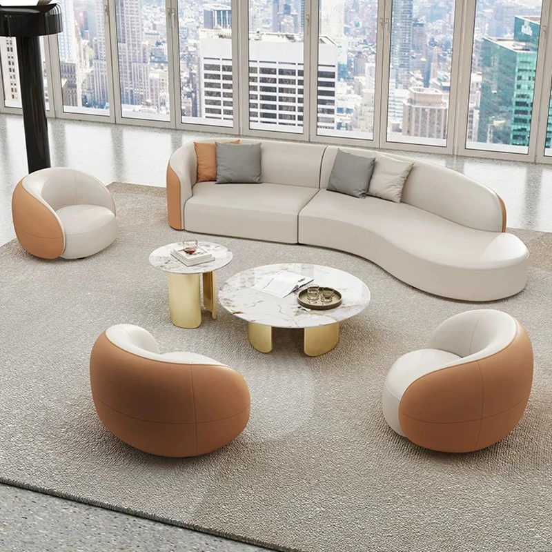 Modern Curved Sofa Nordic Creative Hotel Lobby Clothing Store Lounge Reception Sofa Comfortable Design Office Furniture FYOS
Modern Curved Sofa Nordic Creative Hotel Lobby Clothing Store Lounge Reception Sofa Comfortable Design Office Furniture FYOS