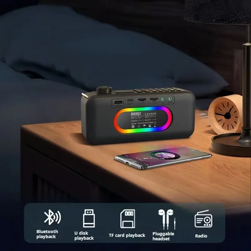 New DX100 Portable Bluetooth Speaker RGB Player with Dual TF Card Slot 3600mAh Battery Life Outdoor Sports Sound Box
New DX100 Portable Bluetooth Speaker RGB Player with Dual TF Card Slot 3600mAh Battery Life Outdoor Sports Sound Box