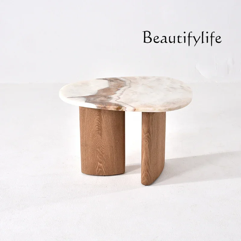 S Natural Marble Coffee Table Home Living Room Sofa Side Table Simple Designer Balcony Tea Table
S Natural Marble Coffee Table Home Living Room Sofa Side Table Simple Designer Balcony Tea Table