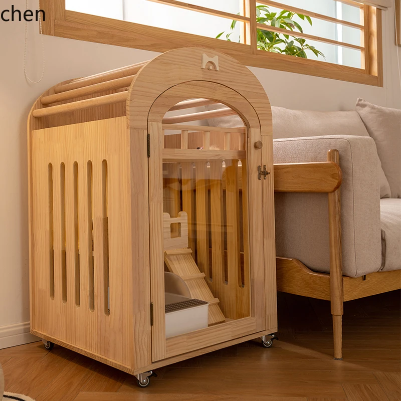 ZML solid wood home indoor pet cat two-story small cat house breathable cat nest house
ZML solid wood home indoor pet cat two-story small cat house breathable cat nest house