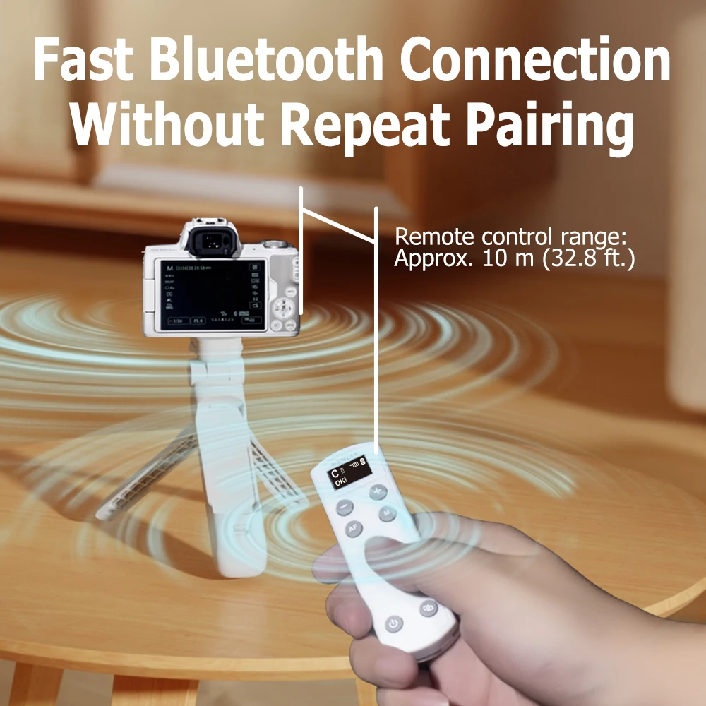 HG-100TB Wireless Rechargeable Grip Tripod Remote Shutter Release for Canon R3 R5 R6 R7 R8 R10 R50 R100 RP G7XIII G5XII SX70HS
HG-100TB Wireless Rechargeable Grip Tripod Remote Shutter Release for Canon R3 R5 R6 R7 R8 R10 R50 R100 RP G7XIII G5XII SX70HS