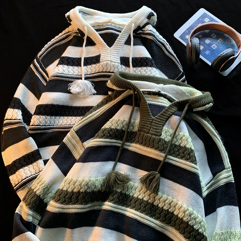 Hooded Sweaters for Men In Winter Contrast Color American Knitwear Sweater Knitted High Street Sweater Top Casual Pullover E97
Hooded Sweaters for Men In Winter Contrast Color American Knitwear Sweater Knitted High Street Sweater Top Casual Pullover E97