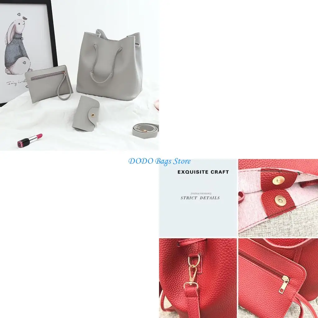 4Pcs/set Leather Women Handbag Shoulder Bag Tote Card Holder Purse Satchel
4Pcs/set Leather Women Handbag Shoulder Bag Tote Card Holder Purse Satchel