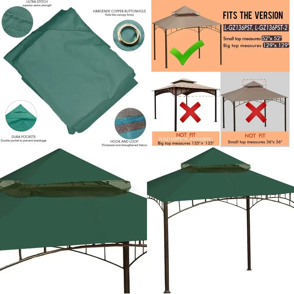 Replacement Canopy for Madaga Gazebo, Dark Green
Replacement Canopy for Madaga Gazebo, Dark Green