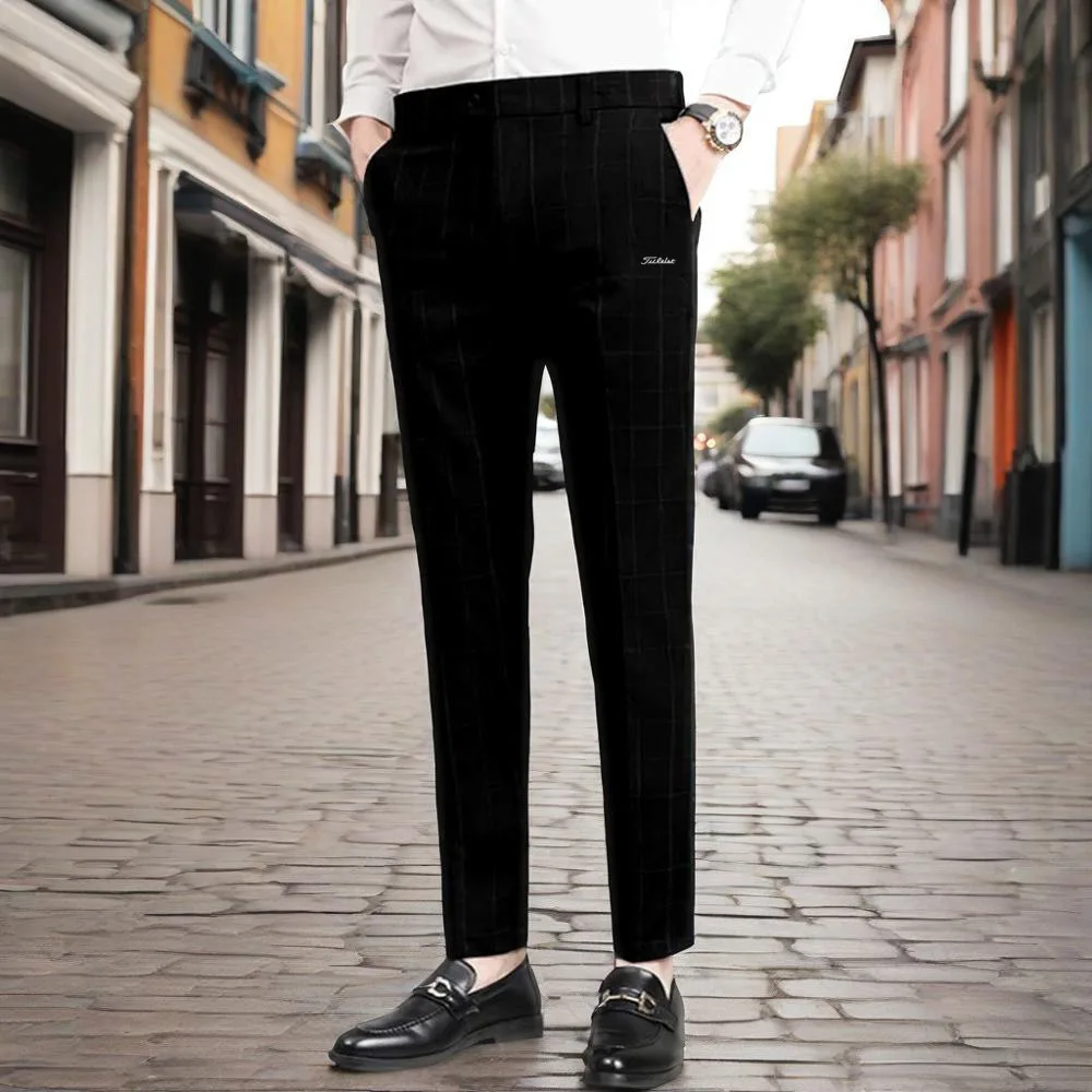 Men Golf Trousers Business Casual Golf Pants Slim-fit Elastic Skinny Men Golf Clothing Office Formal Ninth Pant
Men Golf Trousers Business Casual Golf Pants Slim-fit Elastic Skinny Men Golf Clothing Office Formal Ninth Pant