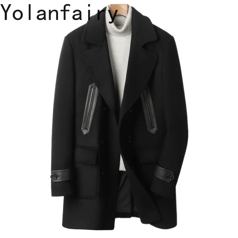 YOLANFAIRY 95% Wool 5% Cashmere Jacket for Man Luxury Autumn Winter Men's Mid-length Woolen Trench Coat Double-breasted Overcoat
YOLANFAIRY 95% Wool 5% Cashmere Jacket for Man Luxury Autumn Winter Men's Mid-length Woolen Trench Coat Double-breasted Overcoat