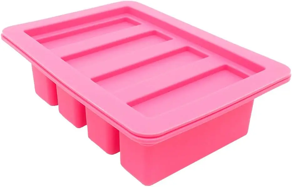 1 Red Silicone Butter Mold Tray with Lid Jar Large 4 Cavities Rectangle Container for Butter Pudding Soap Chocolate Cheesecake
1 Red Silicone Butter Mold Tray with Lid Jar Large 4 Cavities Rectangle Container for Butter Pudding Soap Chocolate Cheesecake
