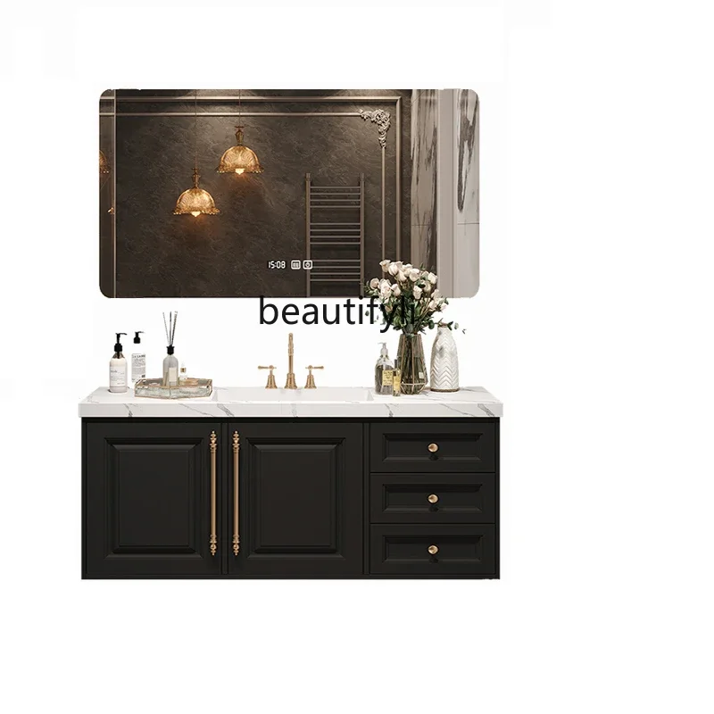 American Retro Bathroom Cabinet Combination Stone Plate Seamless Ceramic Hand Washing Washbasin French Entry Lux Washstand
American Retro Bathroom Cabinet Combination Stone Plate Seamless Ceramic Hand Washing Washbasin French Entry Lux Washstand