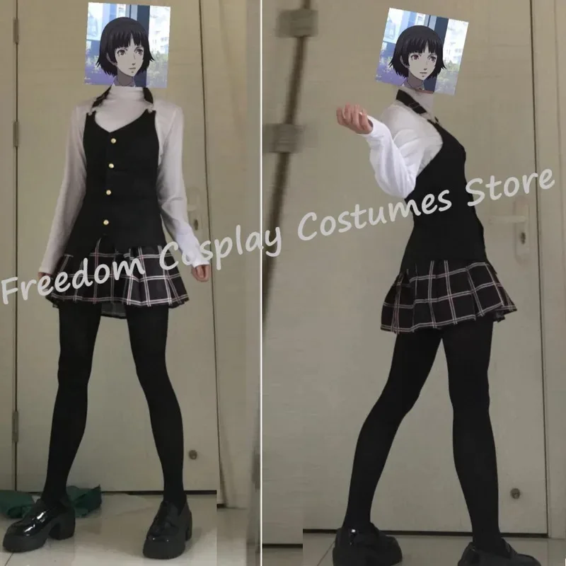 20151123 Anime Persona Makoto Niijima Cosplay Costume Long Sleeve Knitted Top Printed Skirt Vest Stockings Wig Japanese Schoolun
20151123 Anime Persona Makoto Niijima Cosplay Costume Long Sleeve Knitted Top Printed Skirt Vest Stockings Wig Japanese Schoolun