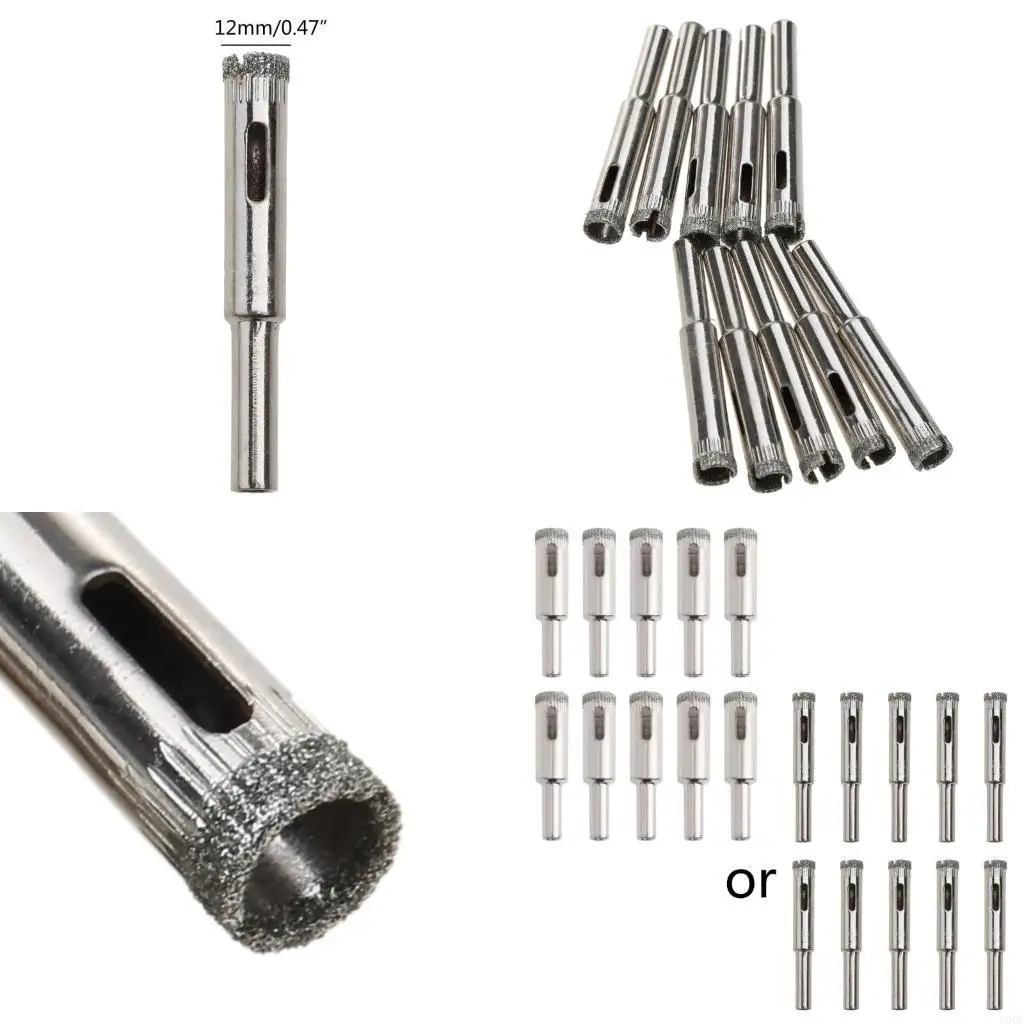 10Pcs 12mm Diamond Coated Drill Bits Hole Glass Tile Ceramic Marble
10Pcs 12mm Diamond Coated Drill Bits Hole Glass Tile Ceramic Marble