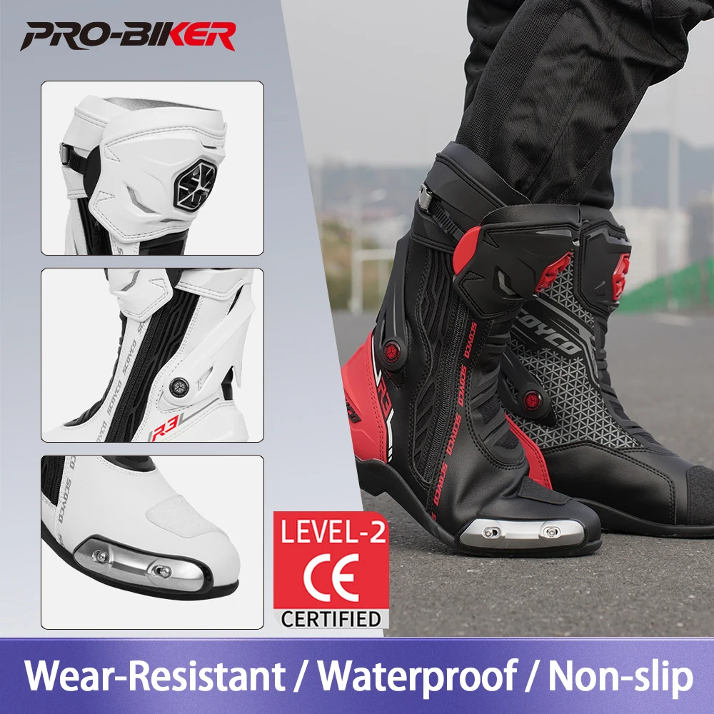 Мотоботы с сертификацией CE, профессиональные защитные ботинки для мотоциклов, нескользящие, для мотокросса и бездорожья, водонепроницаемые
Мотоботы с сертификацией CE, профессиональные защитные ботинки для мотоциклов, нескользящие, для мотокросса и бездорожья, водонепроницаемые