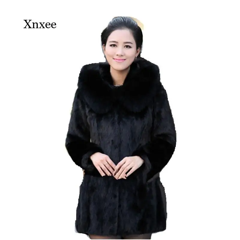Winter Women's Faux Fur Hooded Coat Warm Black Imitation Fox Fur Long Round Neck Hat Temperament Young Lady 2022 New
Winter Women's Faux Fur Hooded Coat Warm Black Imitation Fox Fur Long Round Neck Hat Temperament Young Lady 2022 New