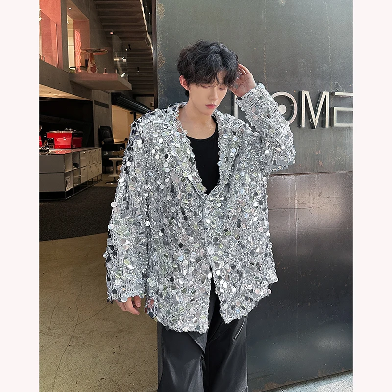 Faionable Sequin Men's Jaet Street Sle Performance Suit Top Quali Ele Stage Costume Dance Outfit Long Sve Suit
Faionable Sequin Men's Jaet Street Sle Performance Suit Top Quali Ele Stage Costume Dance Outfit Long Sve Suit