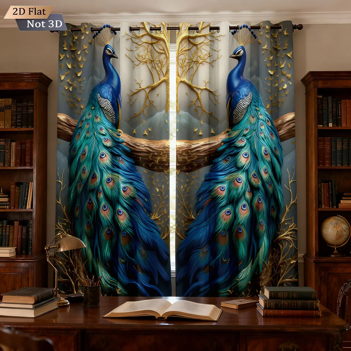 2 шт., имитация трехмерного животного с принтом павлина, перфорированные плотные шторы, многоразмерное изоляционное украшение для гостиной
2 шт., имитация трехмерного животного с принтом павлина, перфорированные плотные шторы, многоразмерное изоляционное украшение для гостиной