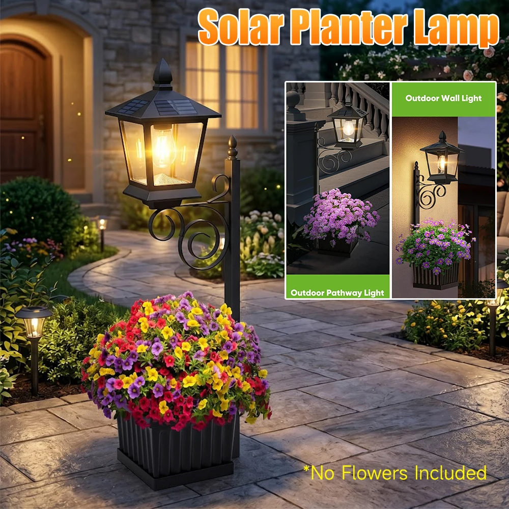 2 In 1 Outdoor Solar Planter Light IP54 Waterproof Planters Lamp Solar Lights Decorative Solar Lamp for Garden Yard Lawn Porch
2 In 1 Outdoor Solar Planter Light IP54 Waterproof Planters Lamp Solar Lights Decorative Solar Lamp for Garden Yard Lawn Porch