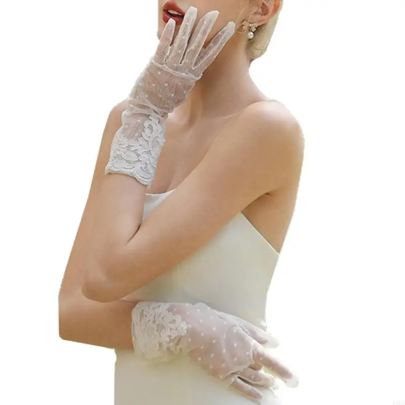 P88A Tulle Wedding Gloves With Lace Embroidery Flower For Bride Ceremony Social Event Gatherings Comfortable Women Handwear
P88A Tulle Wedding Gloves With Lace Embroidery Flower For Bride Ceremony Social Event Gatherings Comfortable Women Handwear