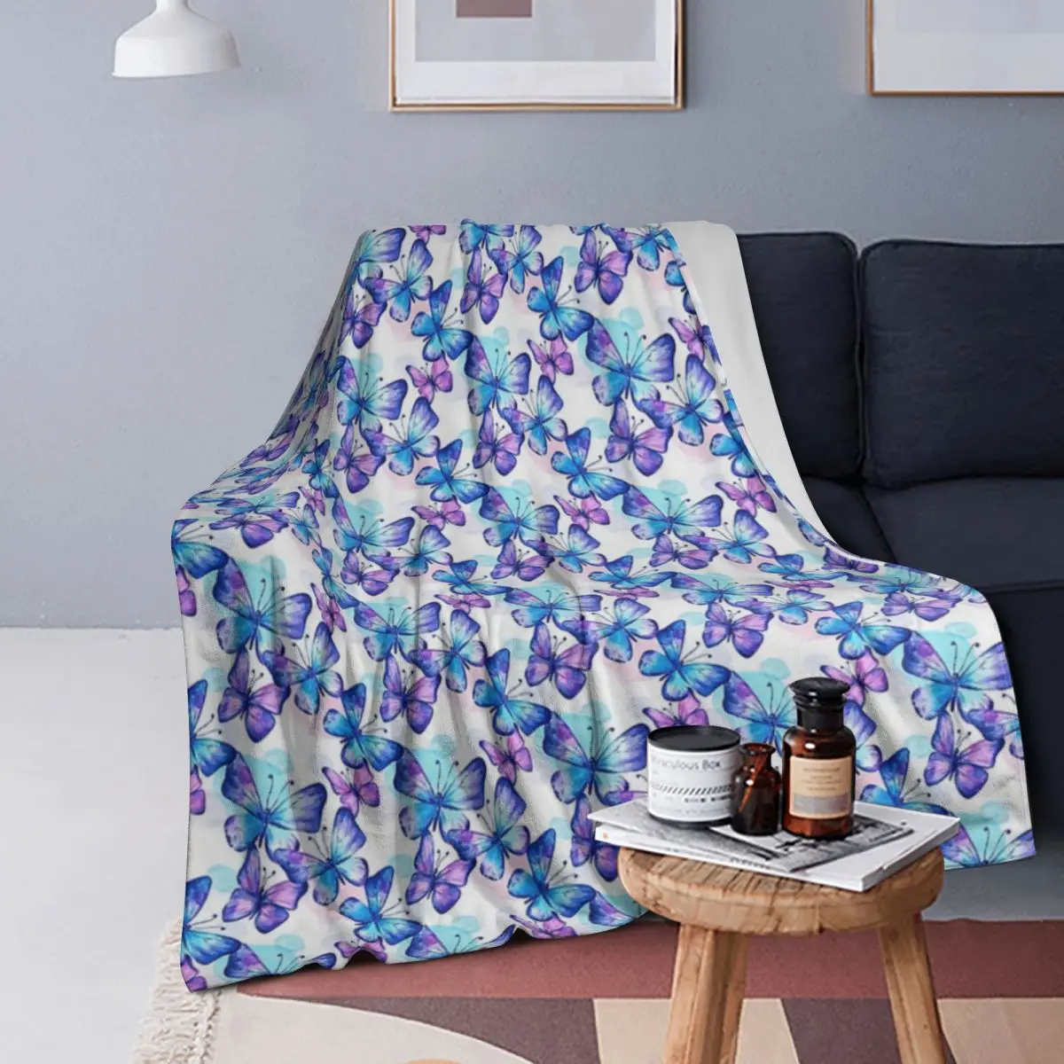 Butterflies In Blue Watercolors Blanket Soft Warm Flannel Throw Blanket Bedding for Bed Living room Picnic Travel Home Sofa
Butterflies In Blue Watercolors Blanket Soft Warm Flannel Throw Blanket Bedding for Bed Living room Picnic Travel Home Sofa