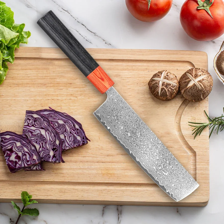 Nakiri knife Kitchen Chef Knife Meat Cutting Knife High Quality VG10 DAMASCUS Steel Professional Cooking Tool
Nakiri knife Kitchen Chef Knife Meat Cutting Knife High Quality VG10 DAMASCUS Steel Professional Cooking Tool