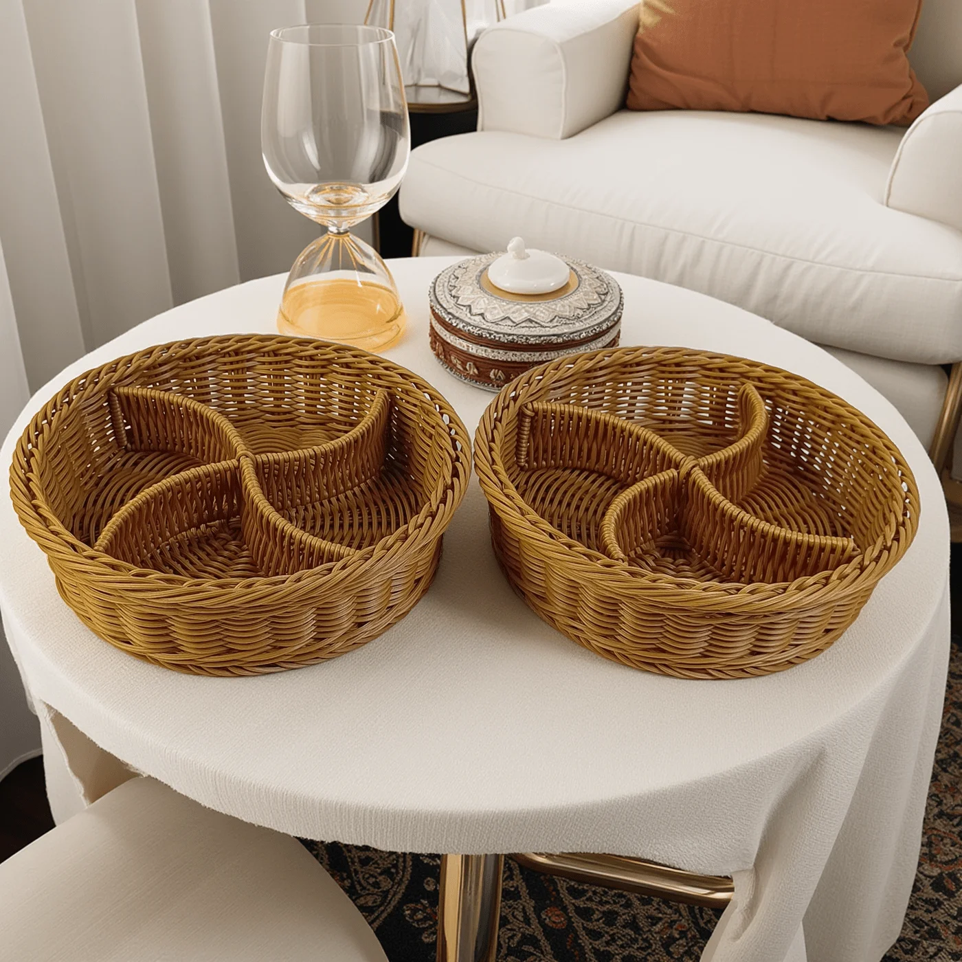 2pcs partition display tray/storage basket/harvest basket/storage basket/drying basket/gift/decoration/miscellaneous items
2pcs partition display tray/storage basket/harvest basket/storage basket/drying basket/gift/decoration/miscellaneous items