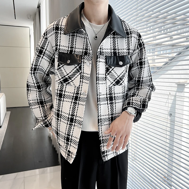 Trendy Youth Men's Jaet Fraance Sle Long Sve Plaid Cotton Spring Autumn Flip Collar Faionable Outerwear Coat
Trendy Youth Men's Jaet Fraance Sle Long Sve Plaid Cotton Spring Autumn Flip Collar Faionable Outerwear Coat