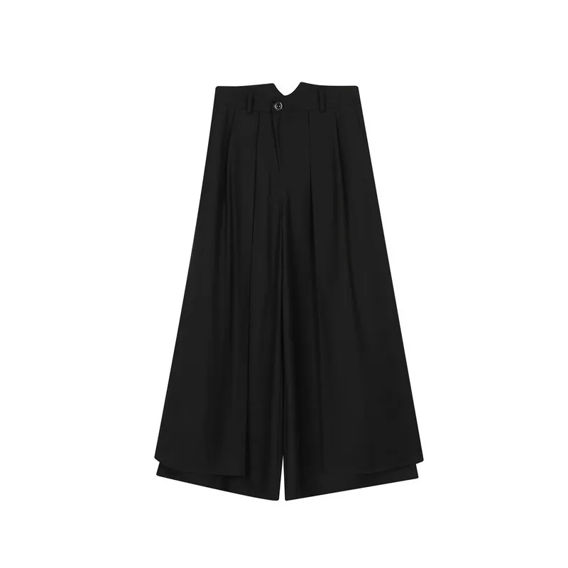 Japanese Avant-Garde Layered Wide-Leg Pants for Men Hakama Y2k Men's Baggy Trousers Black Aesthetic Streetwear Casual Clothing
Japanese Avant-Garde Layered Wide-Leg Pants for Men Hakama Y2k Men's Baggy Trousers Black Aesthetic Streetwear Casual Clothing