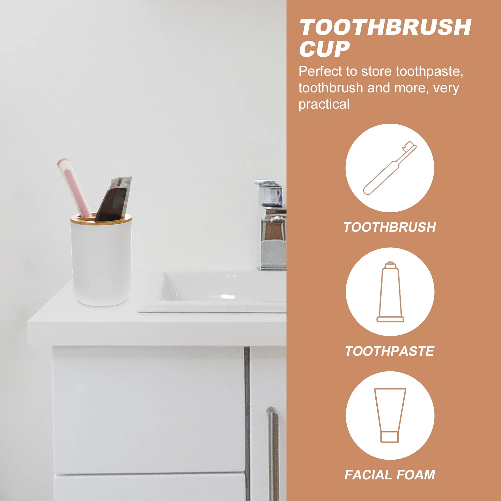 Bathroom Accessories Set Wash Cup Toothbrush Holder PP Electroplating Bamboo Wood Slice Reusable Home Hotel Storage
Bathroom Accessories Set Wash Cup Toothbrush Holder PP Electroplating Bamboo Wood Slice Reusable Home Hotel Storage