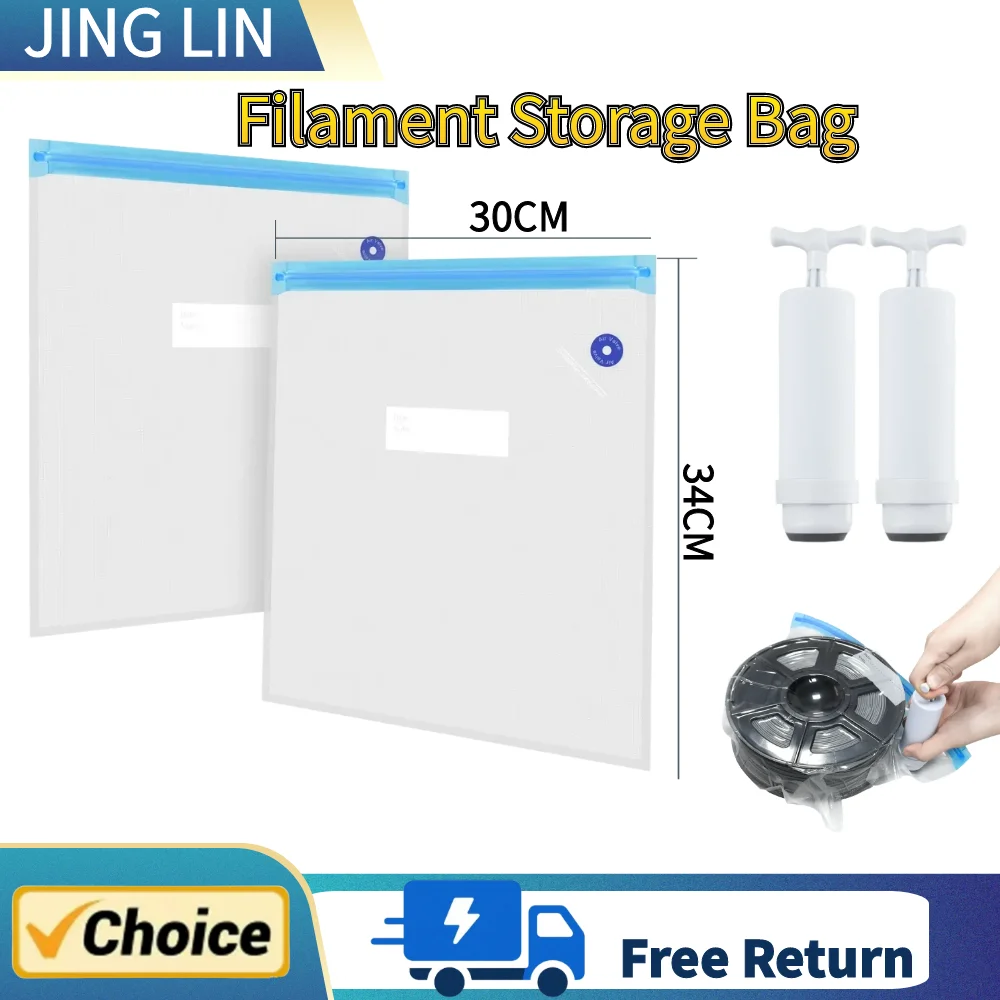 3D Printer Filament Storage Bag PLA Filament Vacuum Sealed Bags Dryer Safekeep Humidity Resistant Sealing Bags Keep Filament Dry
3D Printer Filament Storage Bag PLA Filament Vacuum Sealed Bags Dryer Safekeep Humidity Resistant Sealing Bags Keep Filament Dry
