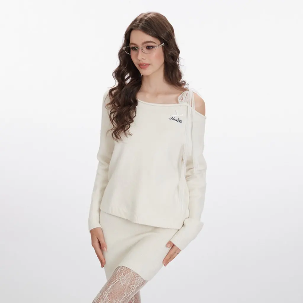 HeyHenry Women's American Style Casual Short Sweater Loose One-character Collar Strap Design Inclined Shoulder Fashion Brand
HeyHenry Women's American Style Casual Short Sweater Loose One-character Collar Strap Design Inclined Shoulder Fashion Brand