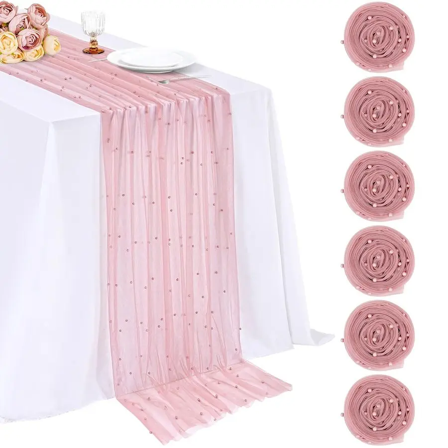 Dusty Pink Pearl Table Runner Tulle 10ft Pearl Tulle Fabric Centerpieces Wedding Lace Tablecover Arch for Bridal Shower Veil Bab
Dusty Pink Pearl Table Runner Tulle 10ft Pearl Tulle Fabric Centerpieces Wedding Lace Tablecover Arch for Bridal Shower Veil Bab