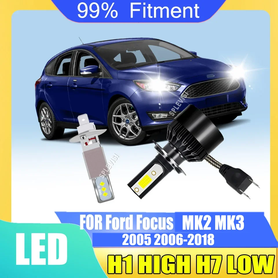 2/4Pcs LED Headlight 6000LM Super White H7 H1 Replace Lamp 6000K Light For Ford Focus MK2 MK3 2005 2006 2007 2008 2009 2010-2018
2/4Pcs LED Headlight 6000LM Super White H7 H1 Replace Lamp 6000K Light For Ford Focus MK2 MK3 2005 2006 2007 2008 2009 2010-2018