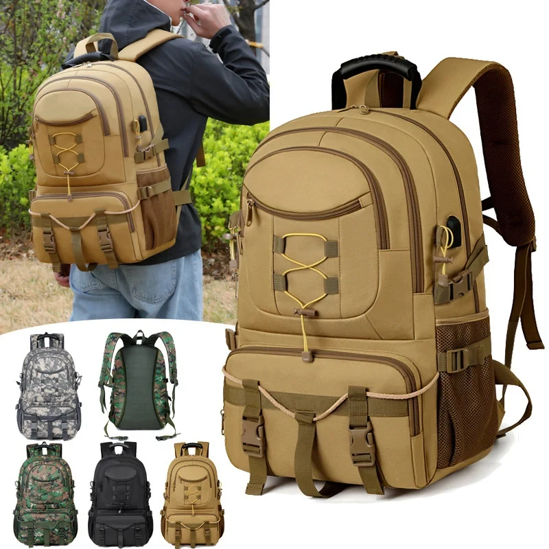 USB Tactical Climbing Backpack Large Capacity Hiking Trekking Fishing Camping Bag Multifunctional Outdoor Travel Sports Rucksack
USB Tactical Climbing Backpack Large Capacity Hiking Trekking Fishing Camping Bag Multifunctional Outdoor Travel Sports Rucksack