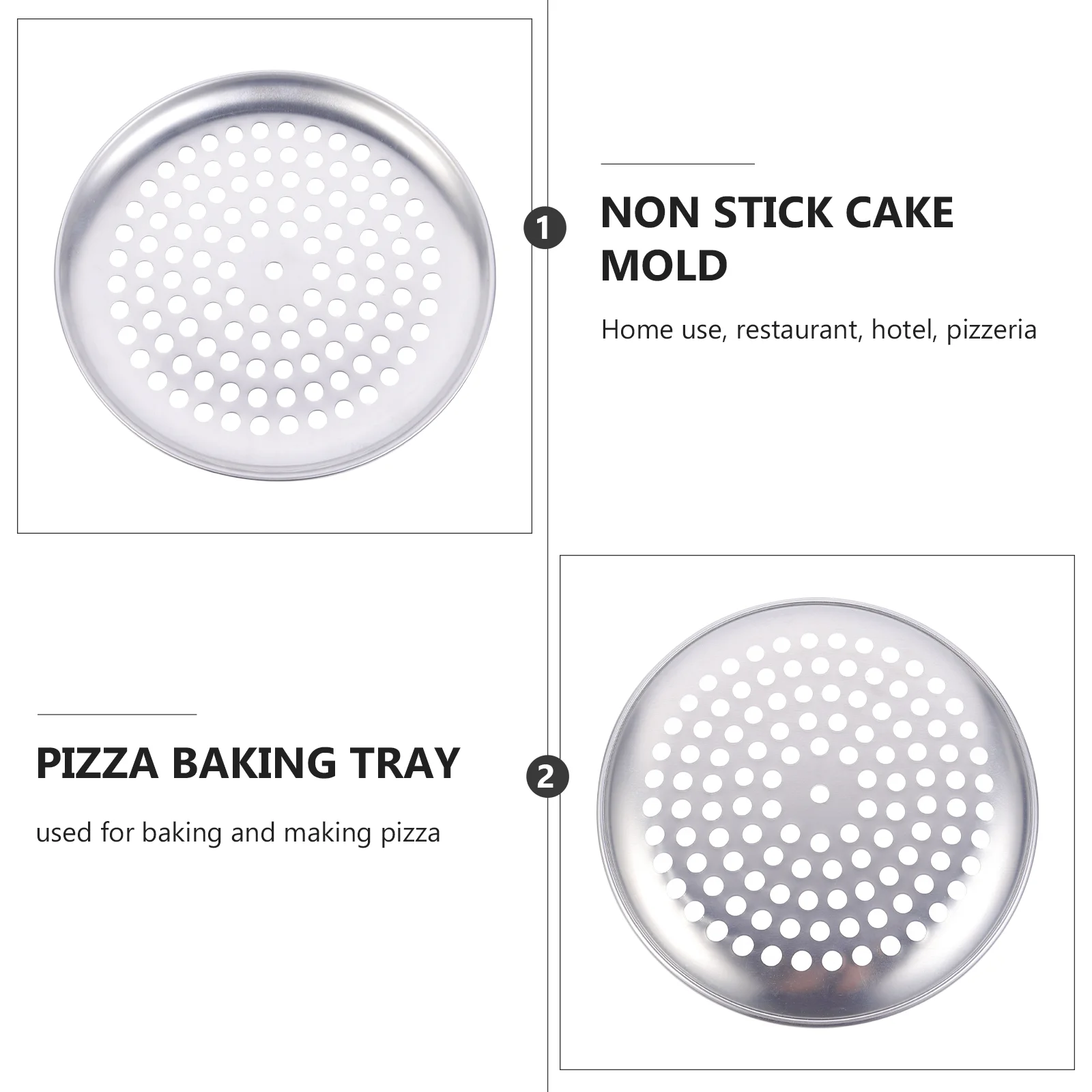 Pizza Baking Mold Tray Round Alloy Plate Nonstick Silver Pan with Holes Easy Demolding Leakage Design Long Service Life High
Pizza Baking Mold Tray Round Alloy Plate Nonstick Silver Pan with Holes Easy Demolding Leakage Design Long Service Life High