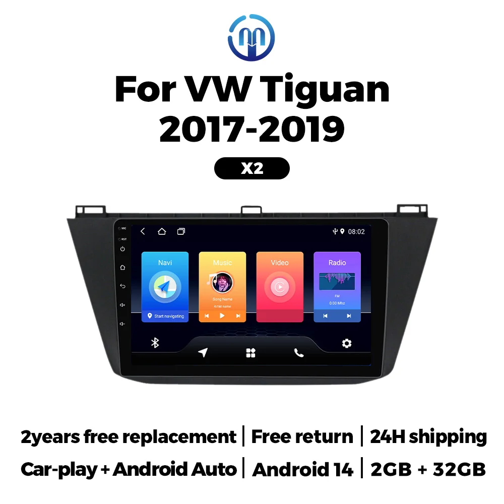 Wireless Carplay Android Auto Radio 2+32G For Volkswagen Tiguan 2 Mk 2016 - 2022 Car Stereo Multimedia Player GPS RDS WIFI SWC
Wireless Carplay Android Auto Radio 2+32G For Volkswagen Tiguan 2 Mk 2016 - 2022 Car Stereo Multimedia Player GPS RDS WIFI SWC