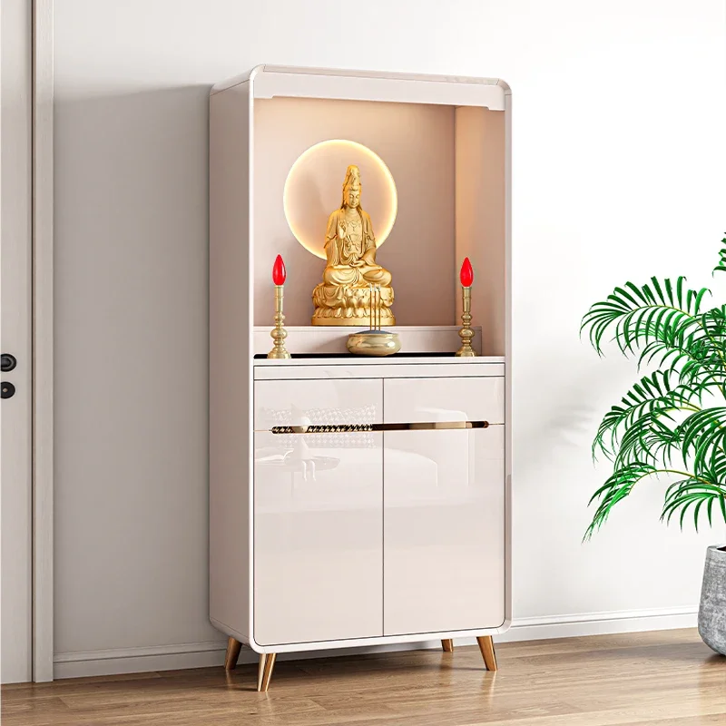 New Chinese vertical modern light luxury small Buddhist shrine serving table, God of Wealth serving table
New Chinese vertical modern light luxury small Buddhist shrine serving table, God of Wealth serving table