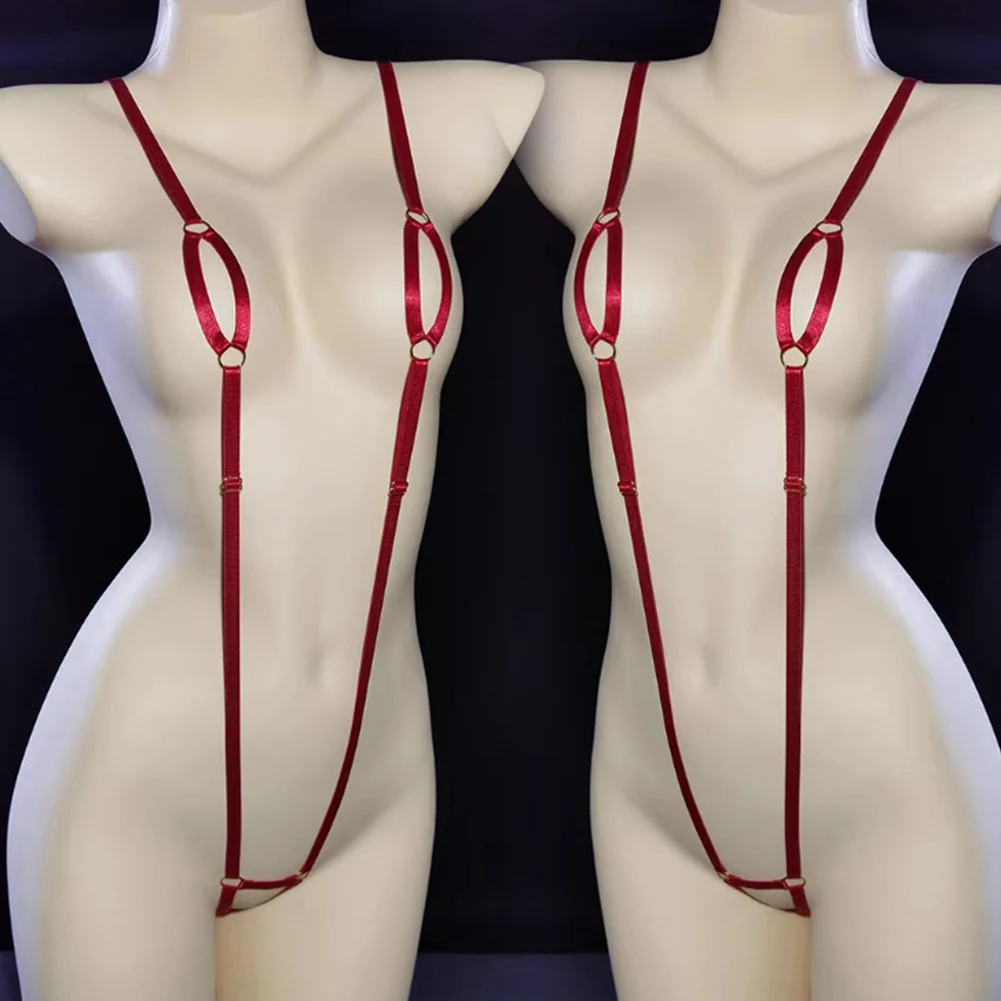 Womens Sexy Bikini Bodysuit Three-Point Jumpsuit Hollow Thin Straps Open Crotch Backless Intimate Swimwear See Through Bodysuit
Womens Sexy Bikini Bodysuit Three-Point Jumpsuit Hollow Thin Straps Open Crotch Backless Intimate Swimwear See Through Bodysuit