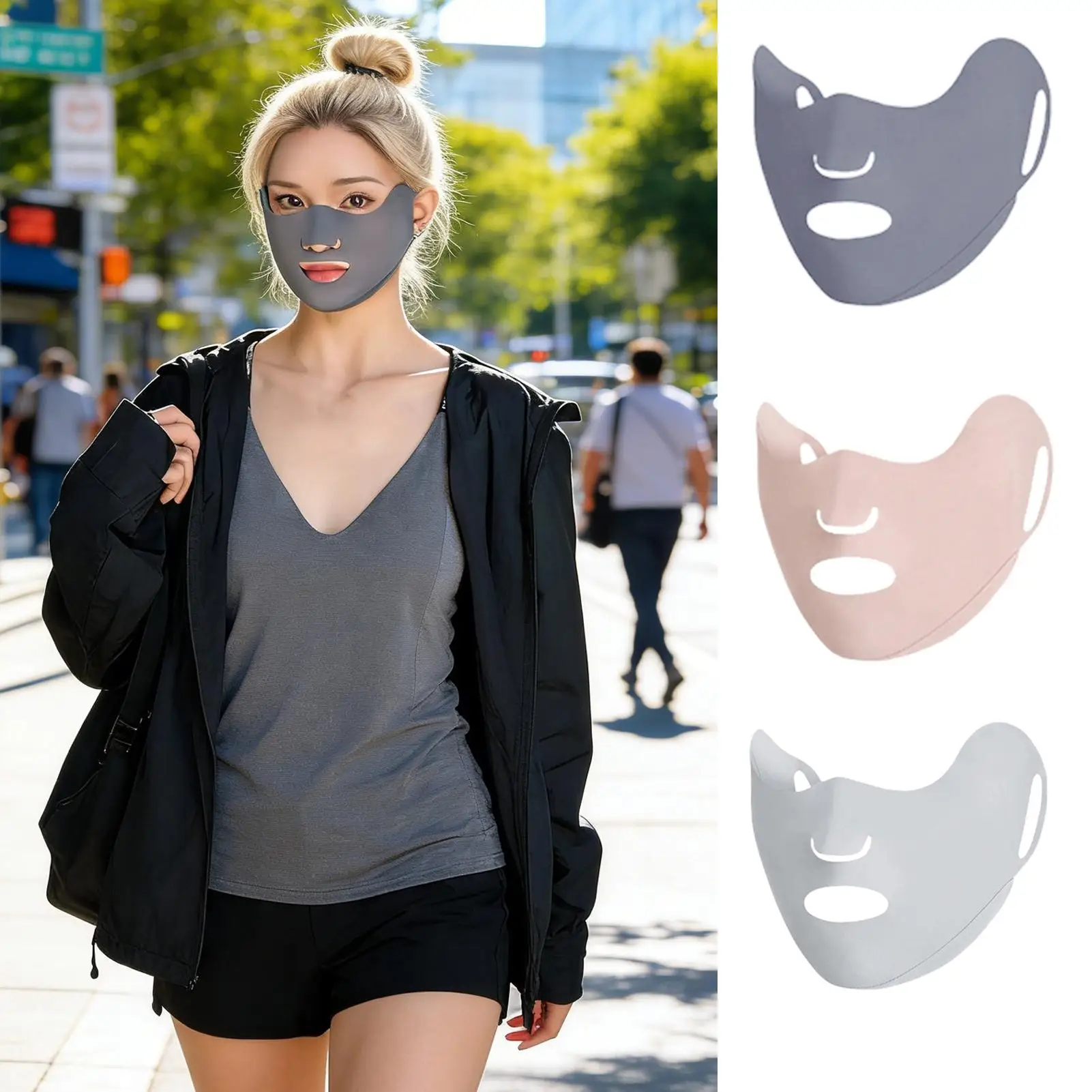 Sun Protection Face Cover Breathable UPF50 Protector with Ear-loop Sun Face Masque for Motorcycle Riding Running Hiking Golf
Sun Protection Face Cover Breathable UPF50 Protector with Ear-loop Sun Face Masque for Motorcycle Riding Running Hiking Golf