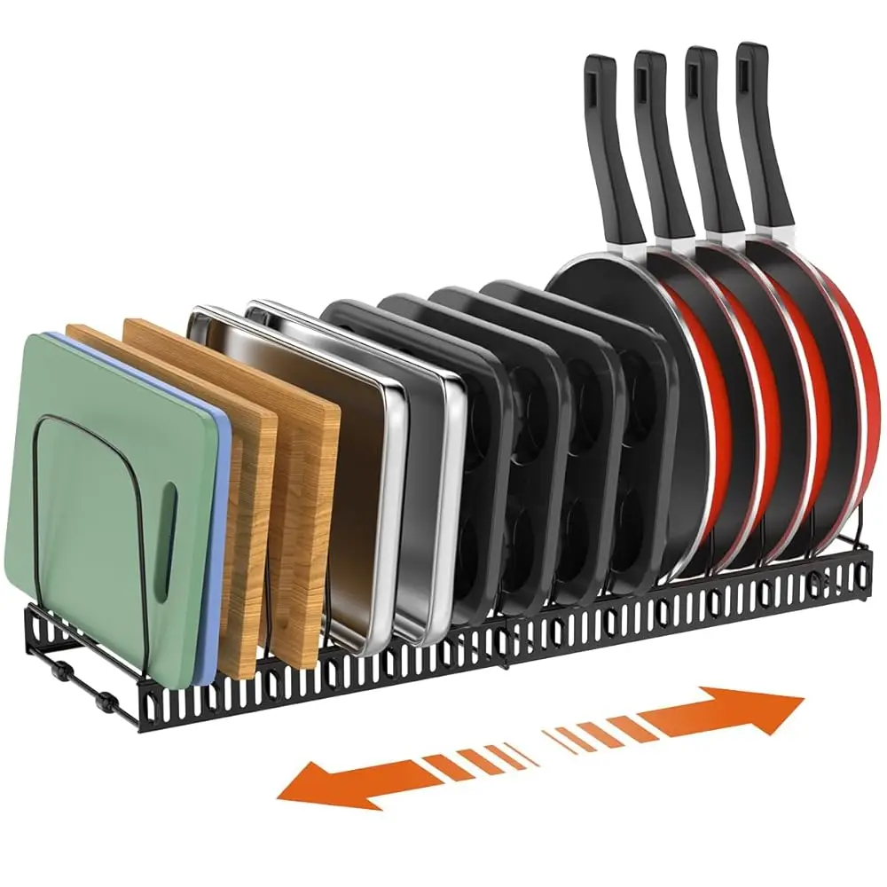 Cutting Board Organizer Rack, Expandable Baking Tray And Cookie Sheet Organizer With 14 Adjustable Dividers, Bakeware Muffin
Cutting Board Organizer Rack, Expandable Baking Tray And Cookie Sheet Organizer With 14 Adjustable Dividers, Bakeware Muffin