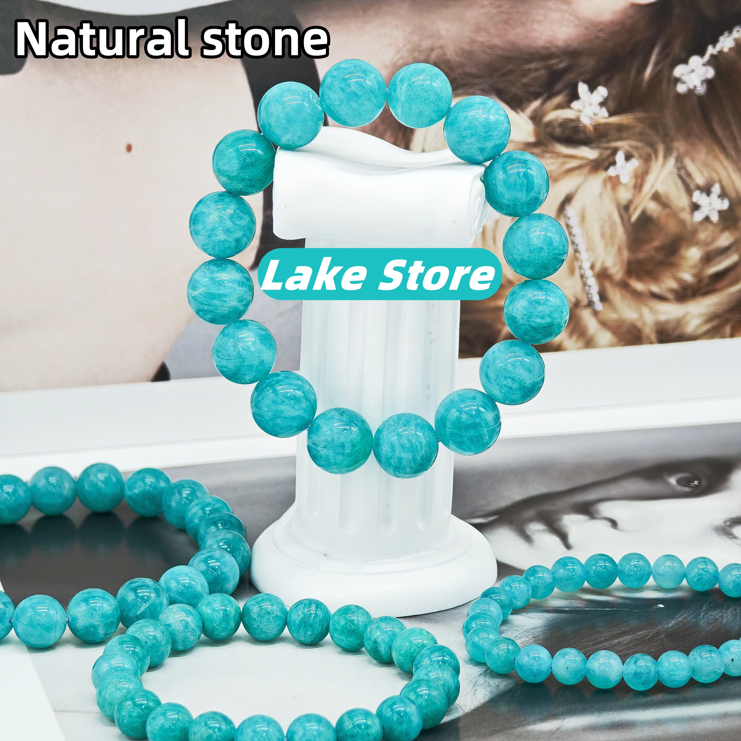 Natural stone amazonite bead bracelet healing stone 681012mm hand string gift fashionable jewelry
Natural stone amazonite bead bracelet healing stone 681012mm hand string gift fashionable jewelry