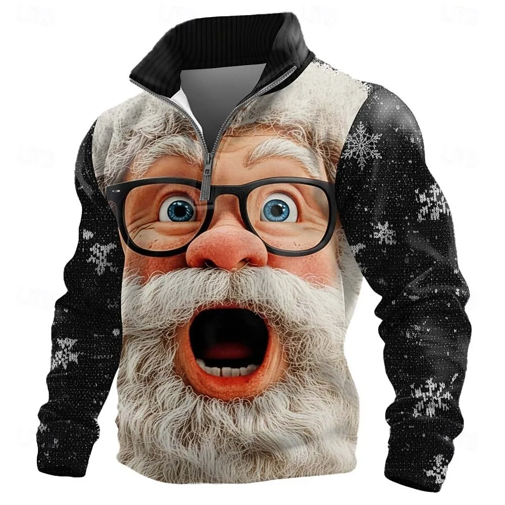 Santa Claus 3D printed men's sportswear fashion autumn winter casual stand up collar half chain shirt party street men clothing
Santa Claus 3D printed men's sportswear fashion autumn winter casual stand up collar half chain shirt party street men clothing