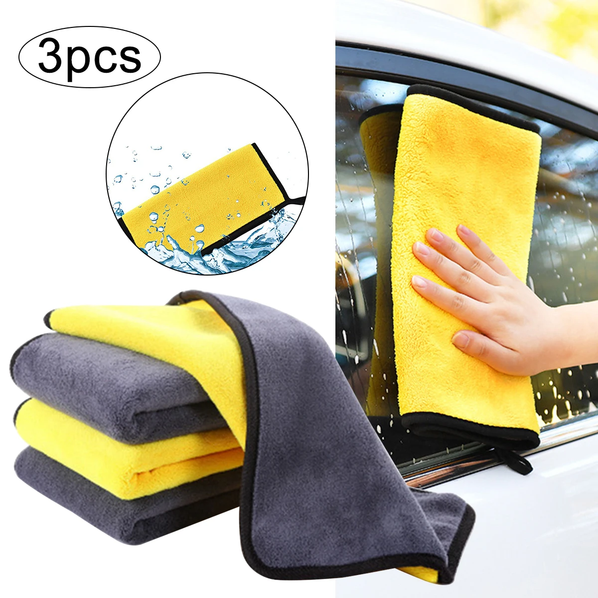 3pcs Auto Detailing Towel Microfiber Towel Washing Cleaning Tools Car Wash Black Microfiber Towel
3pcs Auto Detailing Towel Microfiber Towel Washing Cleaning Tools Car Wash Black Microfiber Towel